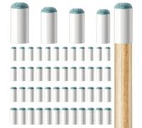 Bremorou 52pcs Pool Cue Tips 9/10/11/12mm Slip on Pool Stick Tips Billiard Cue Tip Replacement Kit Tip No Glue or Tool Required Billiard Pool Sticks for Snooker Chinese Black Eight American Nine Ball