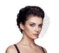 Bremorou Black Fascinator Black Veil Headband Birdcage Veil Funeral Veils Mesh Fascinator for Women Elegant 1920s Headpiece Birdcage Bridal Wedding Tea Christmas Party Veils for Women