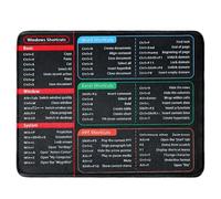 Bremorou Excel Mouse Pad Shortcuts Cheat Sheet Excelpad Excell Short Cut Mouse Pad Upgraded Pro Version Extended Office Desk Mat Non-Slip Base Keyboard Mats For Desk Employee Appreciation Gifts