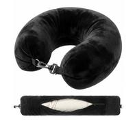 Bremorou Stuffable Neck Pillow For Travel With Adjustable Straps