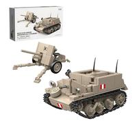 Bren Gun Carrier Building Blocks Set - 389PCS 1:35 Scale WW2 Military Tank Bricks Kit with Detachable QF 2-Pounder Cannon, Historical Army Transport Vehicle Model, Creative Gift for Adult, Kid