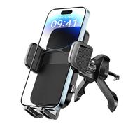 Brencco Car Phone Holder, Mobile Phone Holder for Car Air Vent, Mount Cradle 360°Rotation, Upgraded Ultra Stable Hook, One Button Release for iPhone, Galaxy, All 4.0''-7'' Smartphones