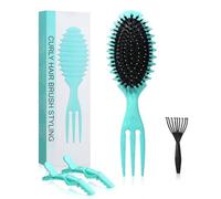 Brencco Curly Hair Brush, Bounce Curl Brush for Detangling, Combing, Shaping and Defining Curls for Women and Men Less Pulling, Reduce Pulling and Separation