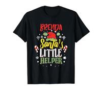Brenda Santa's Little Helper Brenda Christmas Name Value Graphic T-Shirt, Men, Black, M