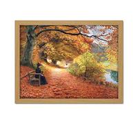 Brendekilde Wooded Path Autumn Fall Painting Large Framed Art Print Poster Wall Decor 18x24 in