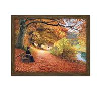 Brendekilde Wooded Path Autumn Fall Painting Large Framed Art Print Poster Wall Decor 18x24 in