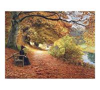 Brendekilde Wooded Path Autumn Fall Painting Unframed Wall Art Print Poster Home Decor Premium