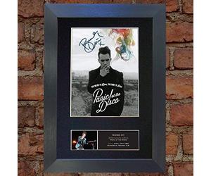 BRENDON URIE Panic At The Disco Signed Autograph Mounted Photo Reproduction PRINT A4 Very Rare (297 x 210mm) #445 (Black Frame)