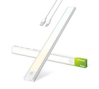 Brendz Under Cabinet Kitchen Lights, Cupboard Lights, 40cm, LED, USB-C, 2200mAh, 3 Color Temperatures, Dimmable, Magnetic, Rechargeable Cupboard Light, Wardrobe Lights, Puyo Silver