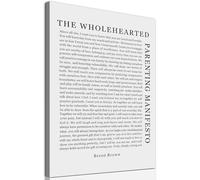 Brene Brown Quote Poster Positive Quotes Paintings Motivational Canvas Wall Art Black and White Inspirational Pictures Minimalist Inspirational Wall Art Parenting Manifesto Artwork 16x24inch No Frame