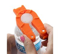 Brenium 2-pack Multifunctional Bottle and Can Opener, Plastic, Orange, Twist-Off, Pull Tab Soup, for Weak Hands, Seniors, Elderly, Rheumatoid Arthritis, Bottle Gripper, Ergonomic Lid Seal Remover