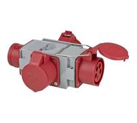 Brennenstuhl 1081640 power plug adapter Grey, Red