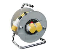 Brennenstuhl 110V Cable Reel Cee Sockets - 25 Metre Cable Length - Heavy Duty 1.5mm Thick Cable - 1098743