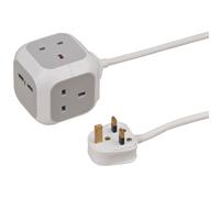 Brennenstuhl Alea-Power USB-Charger Socket Block 3-Way, 3m H05VV-F 3G1.5 *GB*