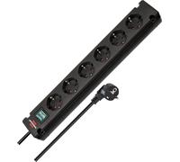 Brennenstuhl 1150650316 multiprise 3 m 6 sortie(s) CA Intérieure Noir