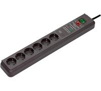 Brennenstuhl Secure-tec Ip20 H05vv-f 3g1.5 6 Outlets With Switch Power Strip 3 M Silver One Size / EU Plug