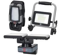 Brennenstuhl LED Work Light EL 753 M/Job Site Light 10W for Indoor and Outdoor Use IP65 (Portable Floodlight 900lm with 1,5m Cable and Foldable Frame, IK08)