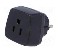 Brennenstuhl Travel Adapter USA, Japan/earthed Black power...