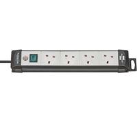 BRENNENSTUHL 1951543102 EXTENSION SOCKET 4-WAY BLACK/GREY 5M