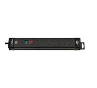Brennenstuhl 4 Gang Extension Lead - 3 Metre Heavy Duty Cable - With Switch And Fuse Button
