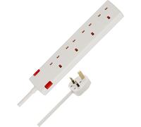 Brennenstuhl 4-Way 10m cable Extension Lead with neon indicator with Power Strip