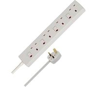 Brennenstuhl 4-Way Extension Lead with individual switches (2m cable, Power Strip with 90° angle of sockets)