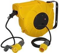Brennenstuhl Automatic CEE Cable Reel IP44 /Extension Lead with 18m (16+2m) cable for outdoor use (for wall or ceiling mounting, robust plastic casing, electrical rewind, cable colour: black)
