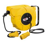 Brennenstuhl Automatic Retractable Cable Reel (110V / 16A) - Wall Or Ceiling Mounting - 9 Metres Heavy Duty Cable