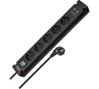 Brennenstuhl Power strip with 5 sockets and 2 universal USB ports Bremounta 3m