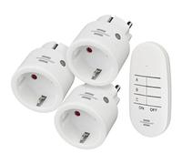 Brennenstuhl 1507070 Comfort-Line Wireless 3-Piece Schuko Socket Set + Remote Control