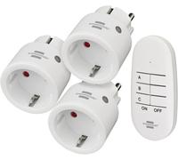 Brennenstuhl 1507070 Comfort-Line Wireless 3-Piece Schuko Socket Set + Remote Control