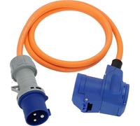 Brennenstuhl Camping CEE Cable with CEE Plug and Angle Coupling incl. Safety Contact Combi Socket with LED Voltage Indicator (1.5 m, 230V/16A, for Outdoor Use IP44, Made in Germany)