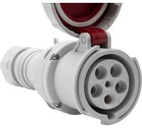 Brennenstuhl CEE 5-Pin Industrial Electrical Socket for Outdoor Use, CEE Socket 400V/63A with Lid, Screwable Connection, Outdoor Use, Construction Sites, Industry, Camping, IP67, 63A