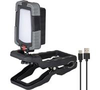 Brennenstuhl Rechargeable LED Work Light With Integrated Clamp - 950 Lumen, Black