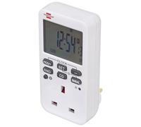 Brennenstuhl Comfort-Line Digital Weekly Timer, digital timer socket (weekly timer for indoor use, countdown function and with increased touch protection) white