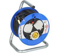 Brennenstuhl Compact 3-way socket cable reel (15m cord length, thermal cut-out