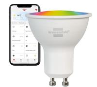 Brennenstuhl Connect WiFi GU10 Bulb (WiFi Light Bulb compatible with Amazon Alexa and Google Assistant, 326lm, 4.5W, warm white (2700K) cool white (6500), infinitely dimmable, free app)