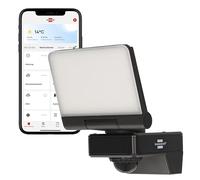 Brennenstuhl Connect WiFi LED Floodlight WF 2051 P (24W, 2800lm, IP54, Various Light Functions Adjustable via app, Outdoor Security Light for wall mounting with Motion Detector)