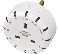 Brennenstuhl Digital Countdown Timer Plug Socket with LED Display - Adjustable