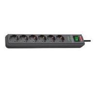Brennenstuhl Eco-Line 13.500A 6-Way Surge-Protected Extension Lead 5m Anthracite (EU Schuko)