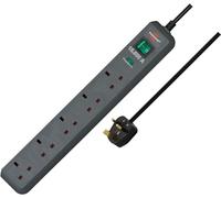 Brennenstuhl Eco-Line 13.500A extension socket with surge protection 5-way light grey 2m 05VV-F 3G1,25 *GB*