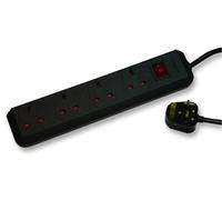 BRENNENSTUHL - Eco-Line 4 Gang Switched Extension Lead, 1.5m Black