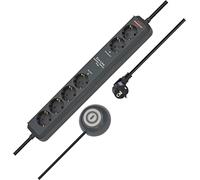 Brennenstuhl Eco-Line Comfort Switch Plus 6 Compartment, Black, 1159560516