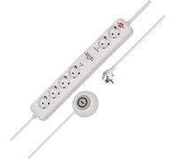 Brennenstuhl Eco-Line Comfort Switch Plus CSP 24 3676 230 V 1.2 M White - Strip (Type E (FR), White)