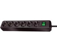 Brennenstuhl - Eco-Line Euro 6 Gang Extension Lead, 1.5M, Black