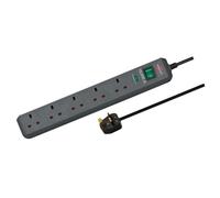 Brennenstuhl Eco Line Extension Lead 240V 5 Gang 13A Anthracite 2m BRE1156753