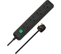 Brennenstuhl Eco-Line extension socket 4-way black 1,5m 05VV-F 3G1,25 GB