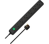 Brennenstuhl Eco-Line extension socket 6-way black 1,5m 05VV-F 3G1,25 GB