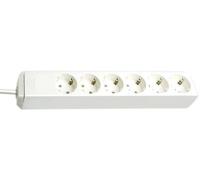 Brennenstuhl - Eco-Line Unswitched Euro Mains Extension Lead, 6 Gang, 1.5M Lead, White