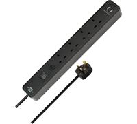 Brennenstuhl Ecolor, 4-Gang Extension Lead with USB Slots (Power Strip 4-Way wi